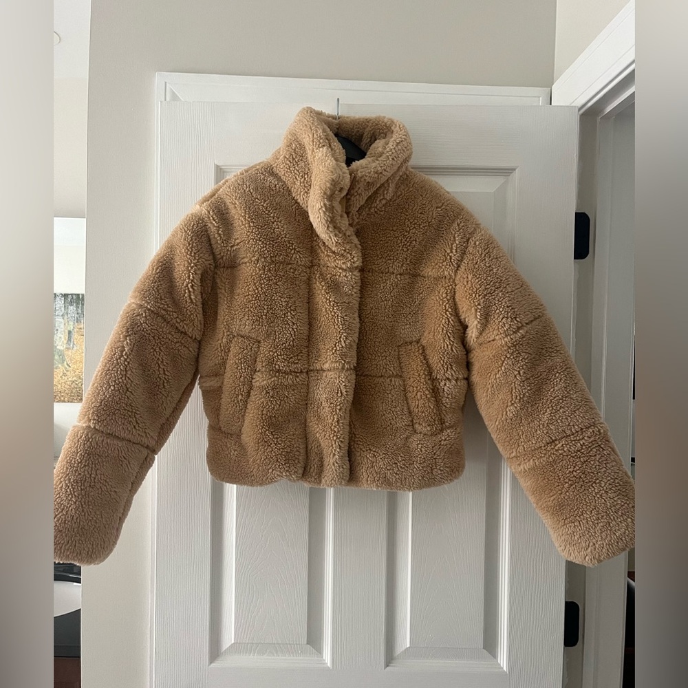 Alo Plush Sherpa Puffer | Camel